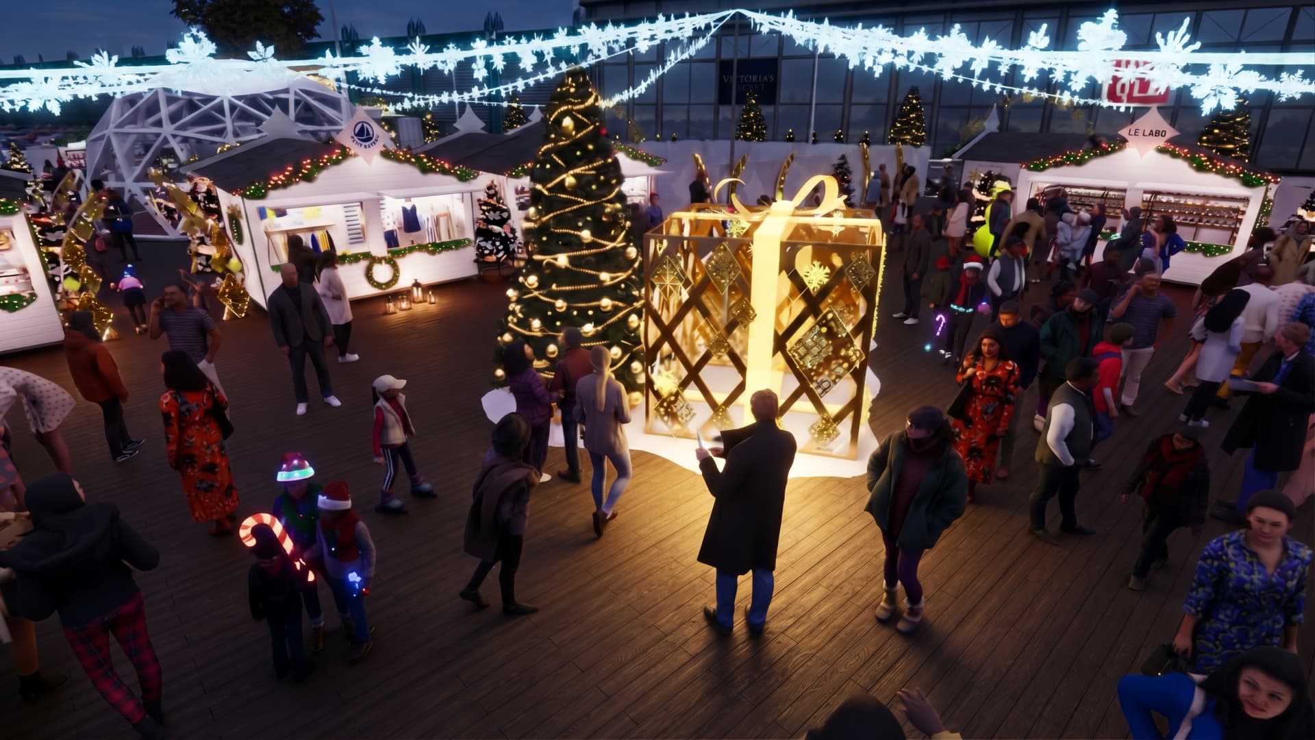 Visualisation 3D de Val d'Europe — Marché de Noël